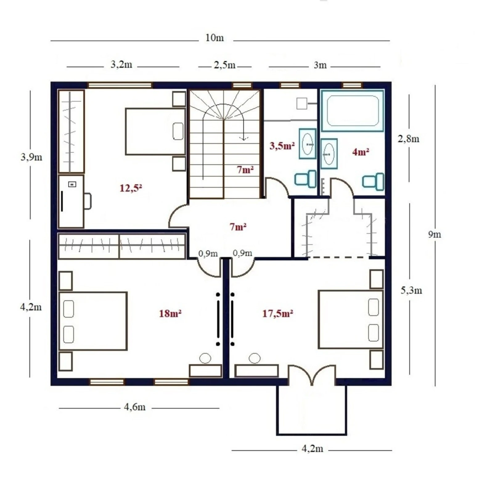 Satılır 4 otaqlı həyət evi 145 m²
