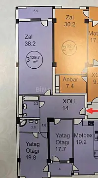 Satılır 3 otaqlı mənzil 130 m²