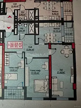 Satılır 3 otaqlı mənzil 90 m²