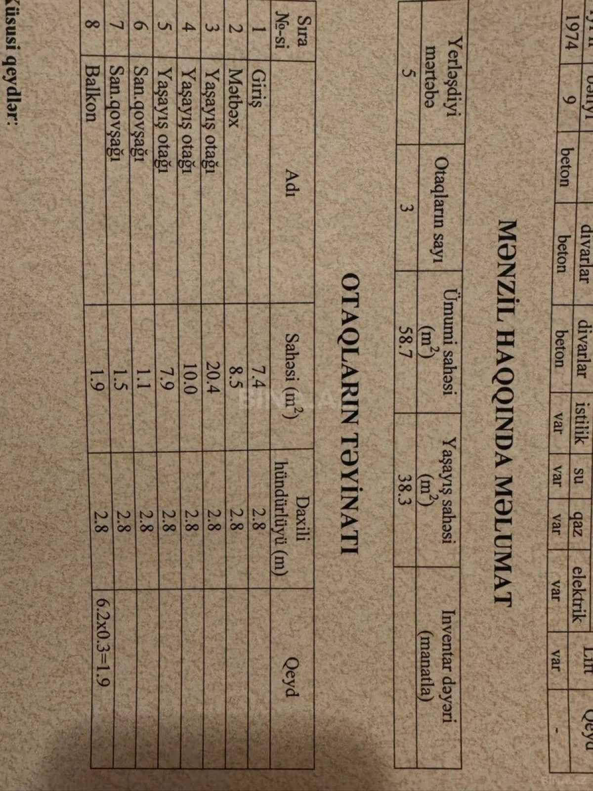 Satılır 3 otaqlı mənzil 80 m²