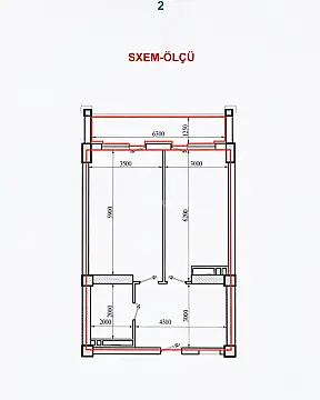Satılır 2 otaqlı mənzil 72 m²