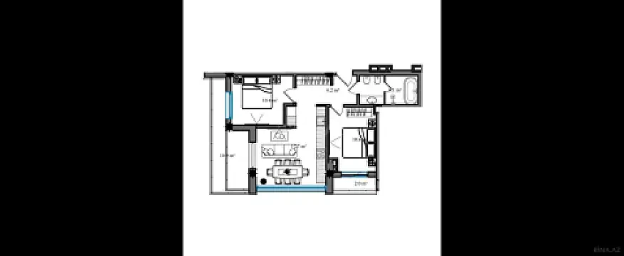 Satılır 3 otaqlı mənzil 77.2 m²