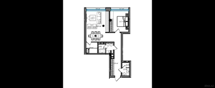 Satılır 2 otaqlı mənzil 73.4 m²