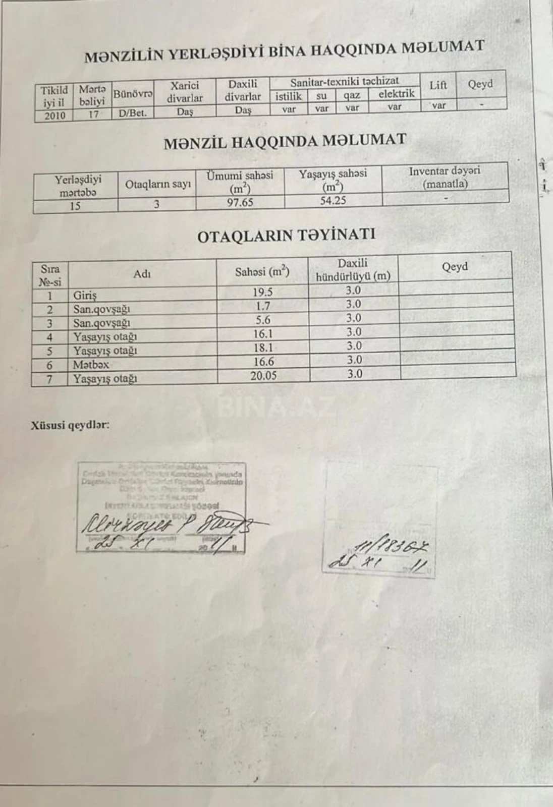 Satılır 3 otaqlı mənzil 111 m²
