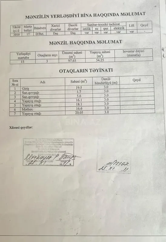 Satılır 3 otaqlı mənzil 111 m²