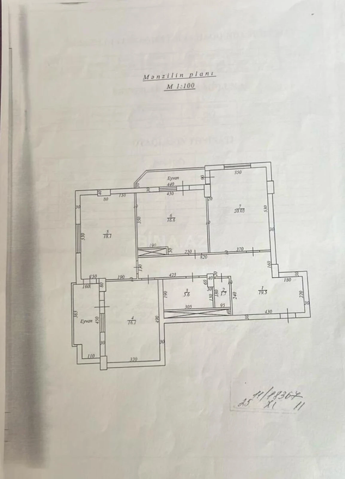 Satılır 3 otaqlı mənzil 111 m²