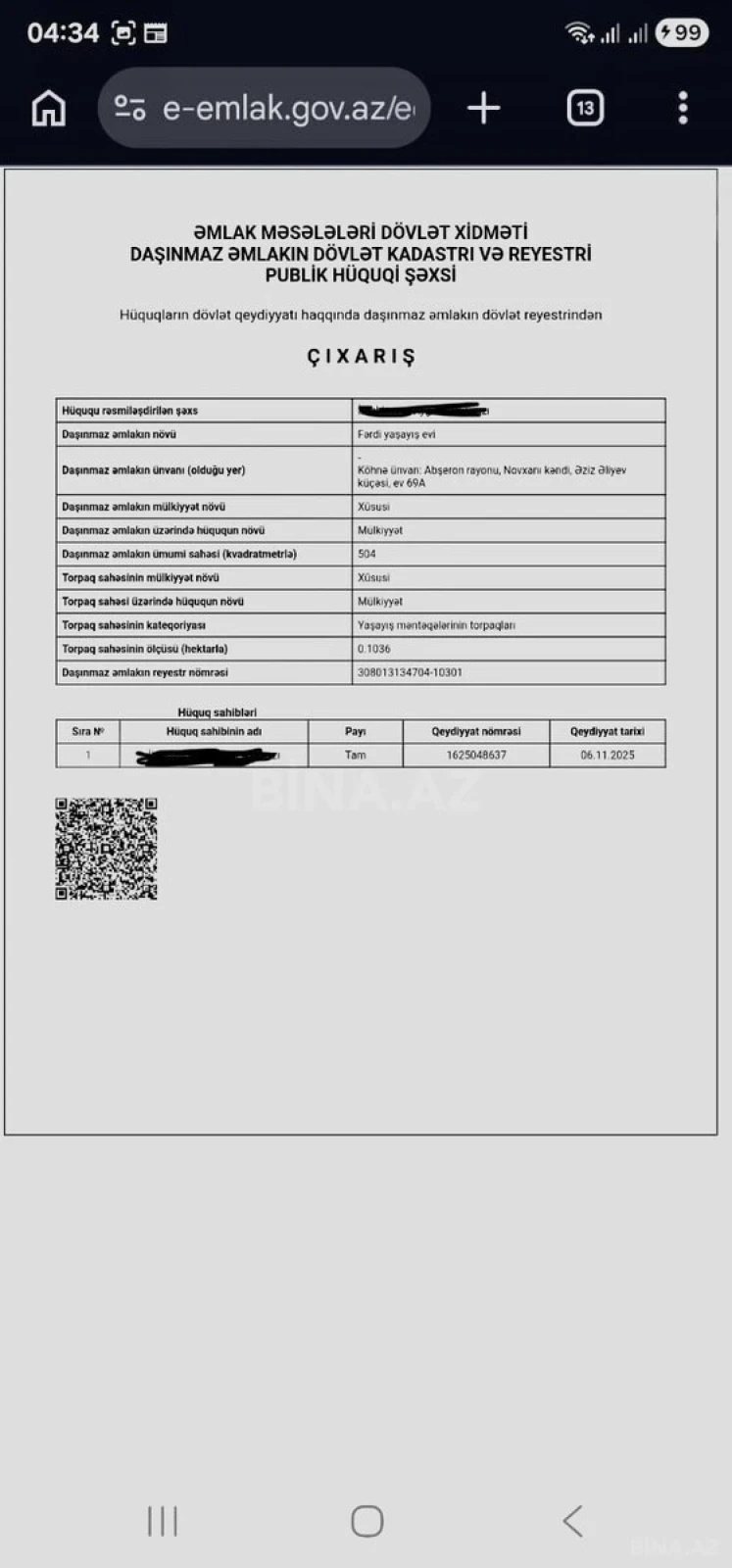 Satılır 8 otaqlı həyət evi 504 m²