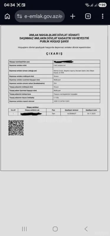 Satılır 8 otaqlı həyət evi 504 m²