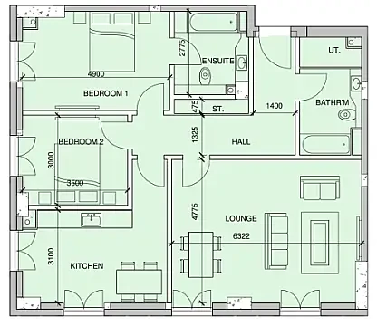 Satılır 3 otaqlı mənzil 112.4 m²