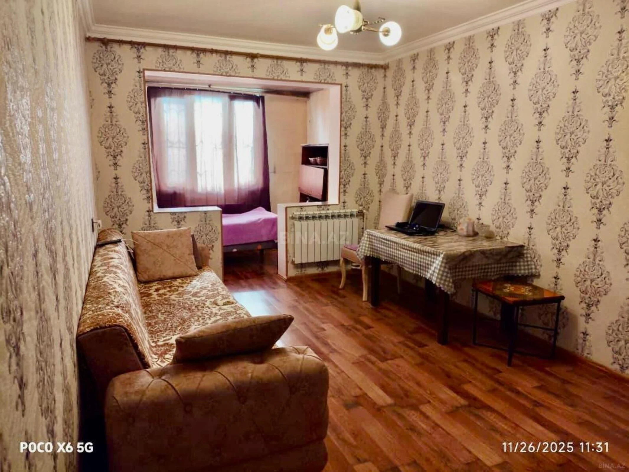 Kirayə verilir 1 otaqlı mənzil 40 m²