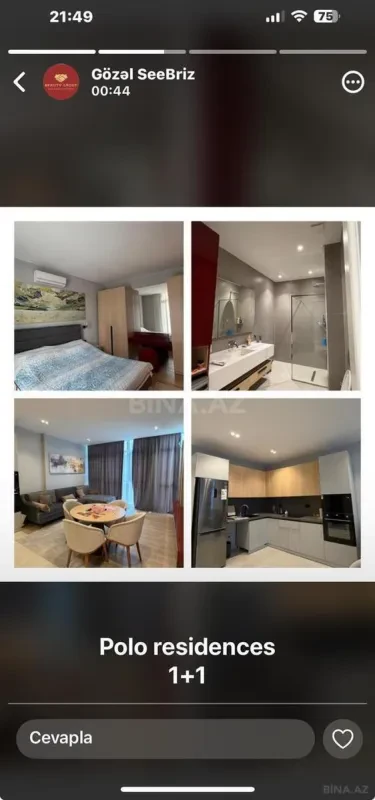 Kirayə verilir 2 otaqlı mənzil 76 m²
