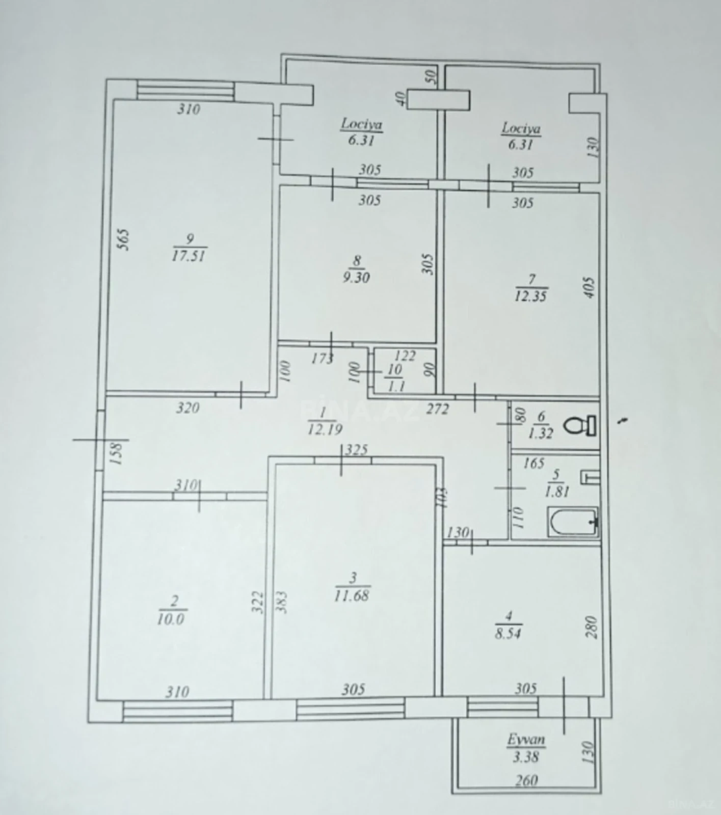 Satılır 5 otaqlı mənzil 120 m²