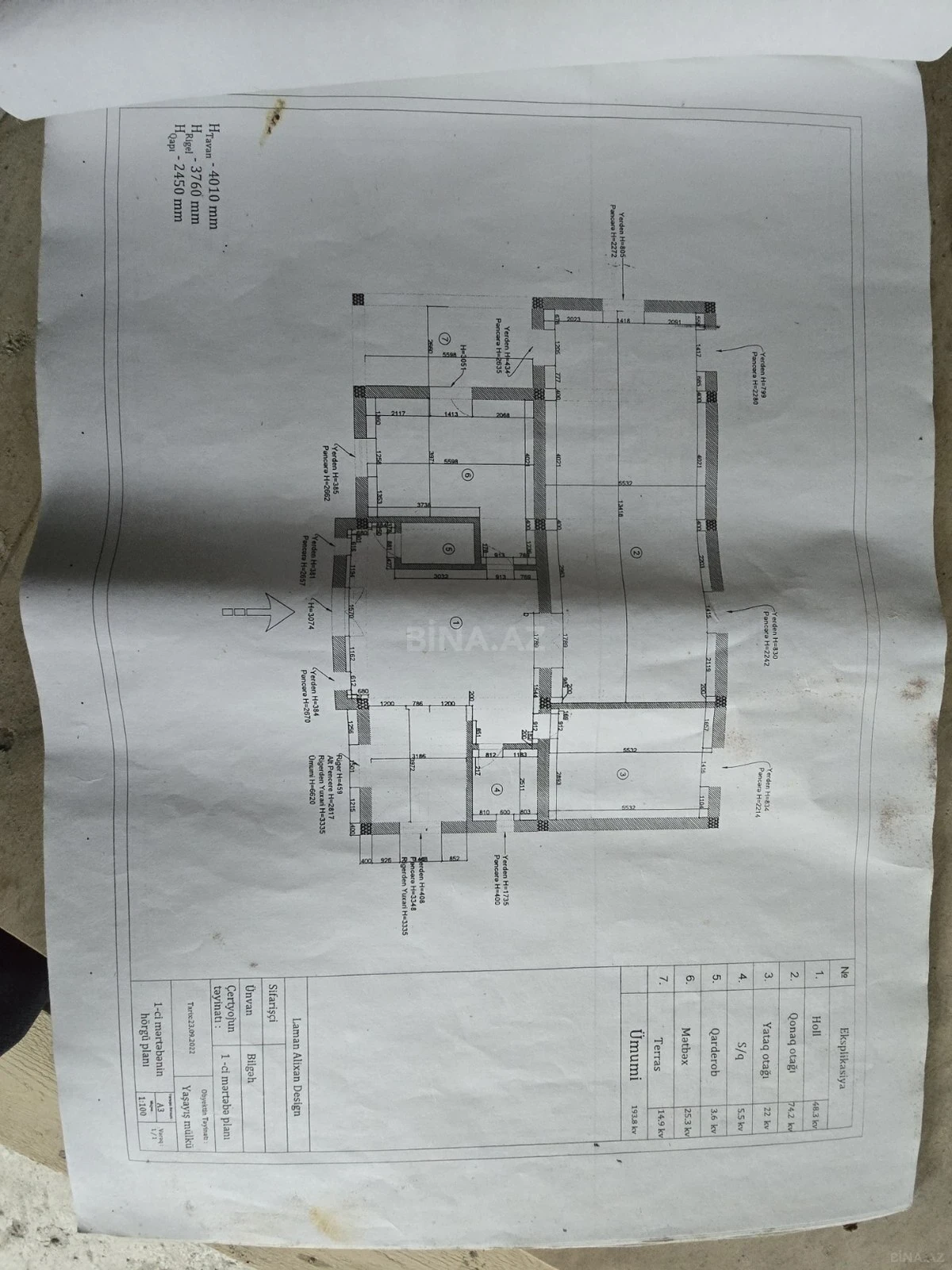 Satılır 5 otaqlı həyət evi 400 m²
