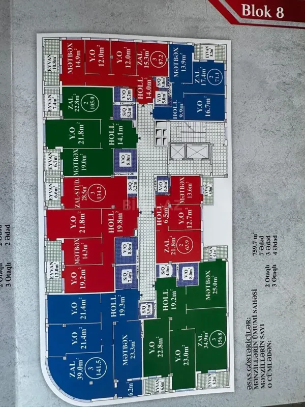 Satılır 3 otaqlı mənzil 160 m²
