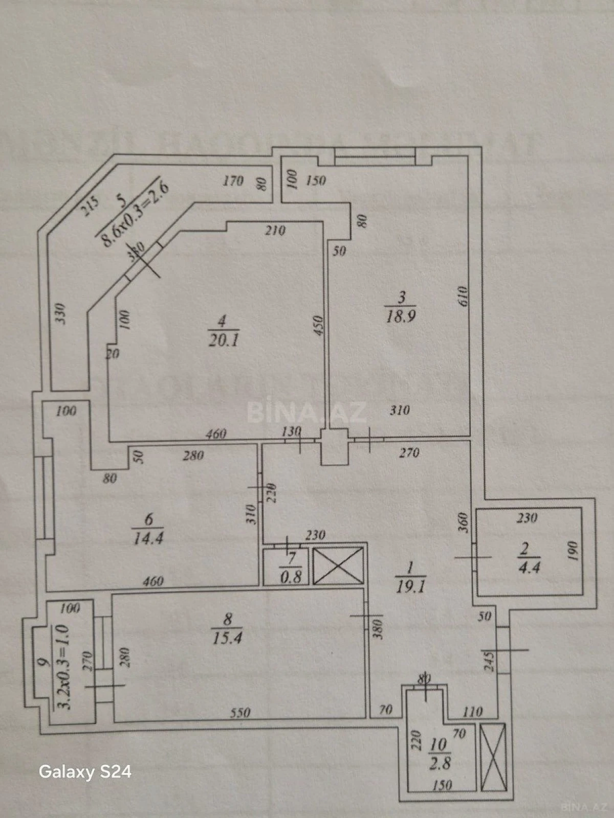 Satılır 3 otaqlı mənzil 106 m²