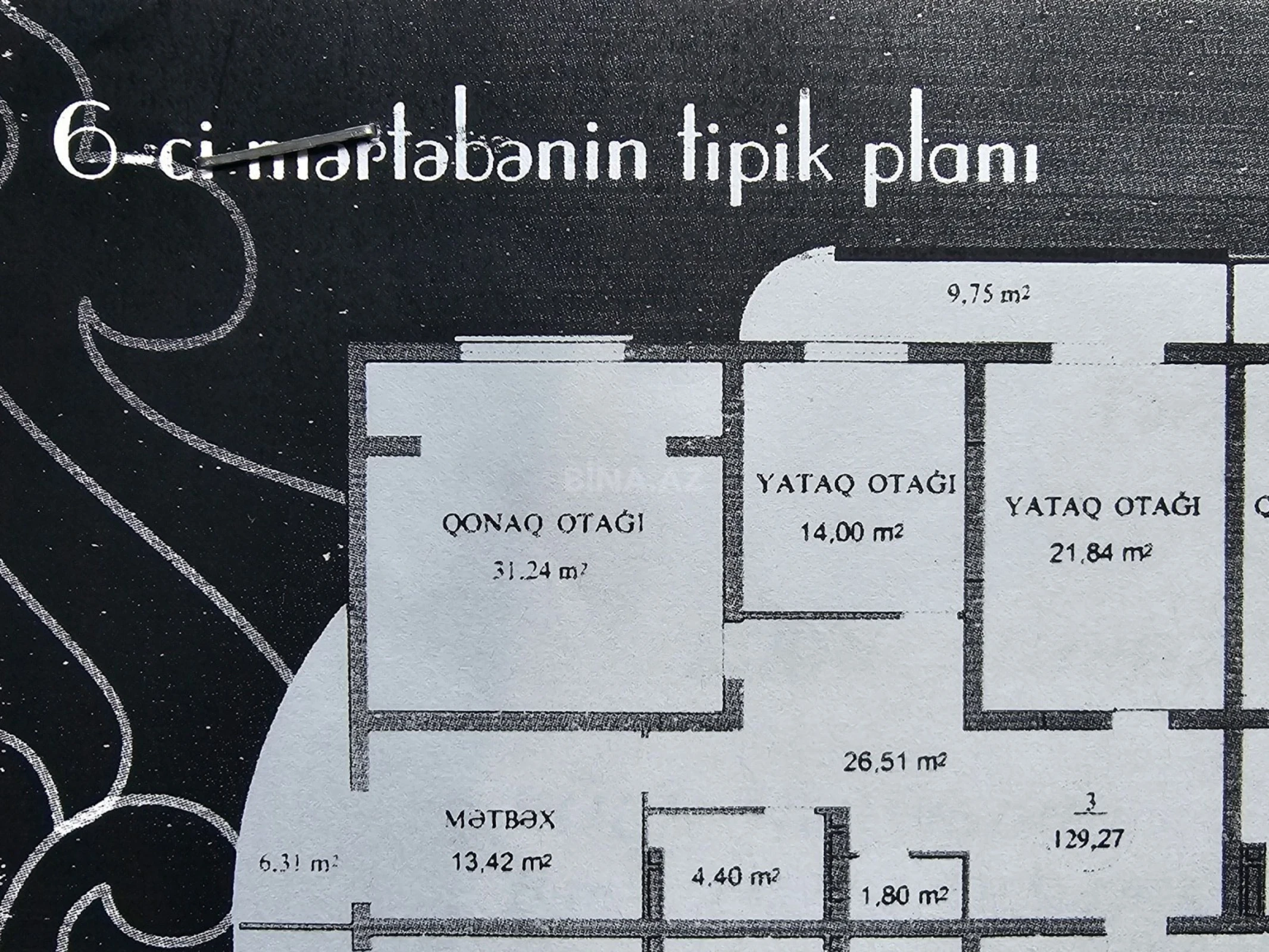 Satılır 3 otaqlı mənzil 130 m²