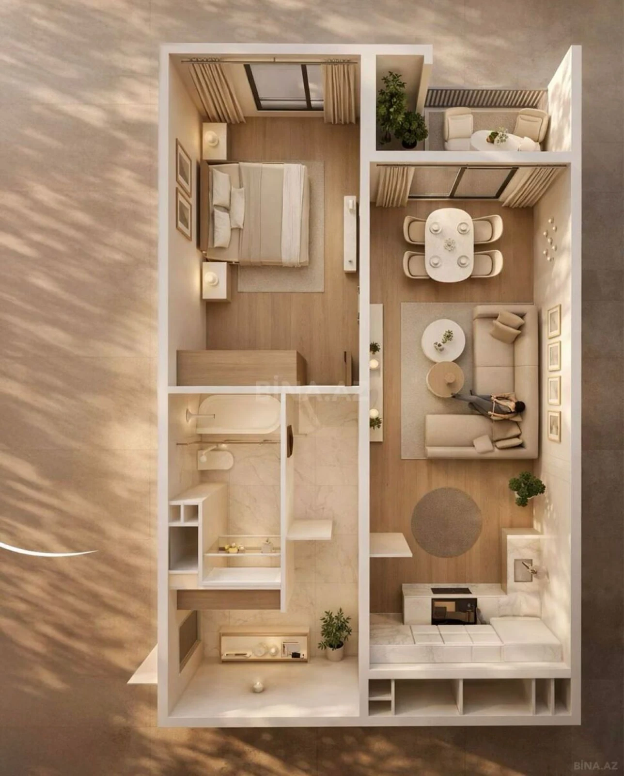 Satılır 2 otaqlı mənzil 81.1 m²