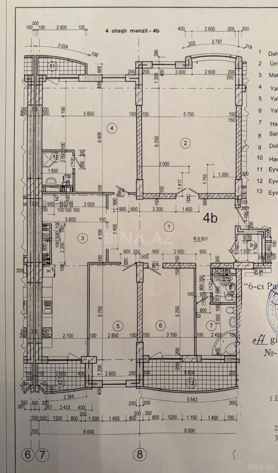 Satılır 5 otaqlı mənzil 210 m²