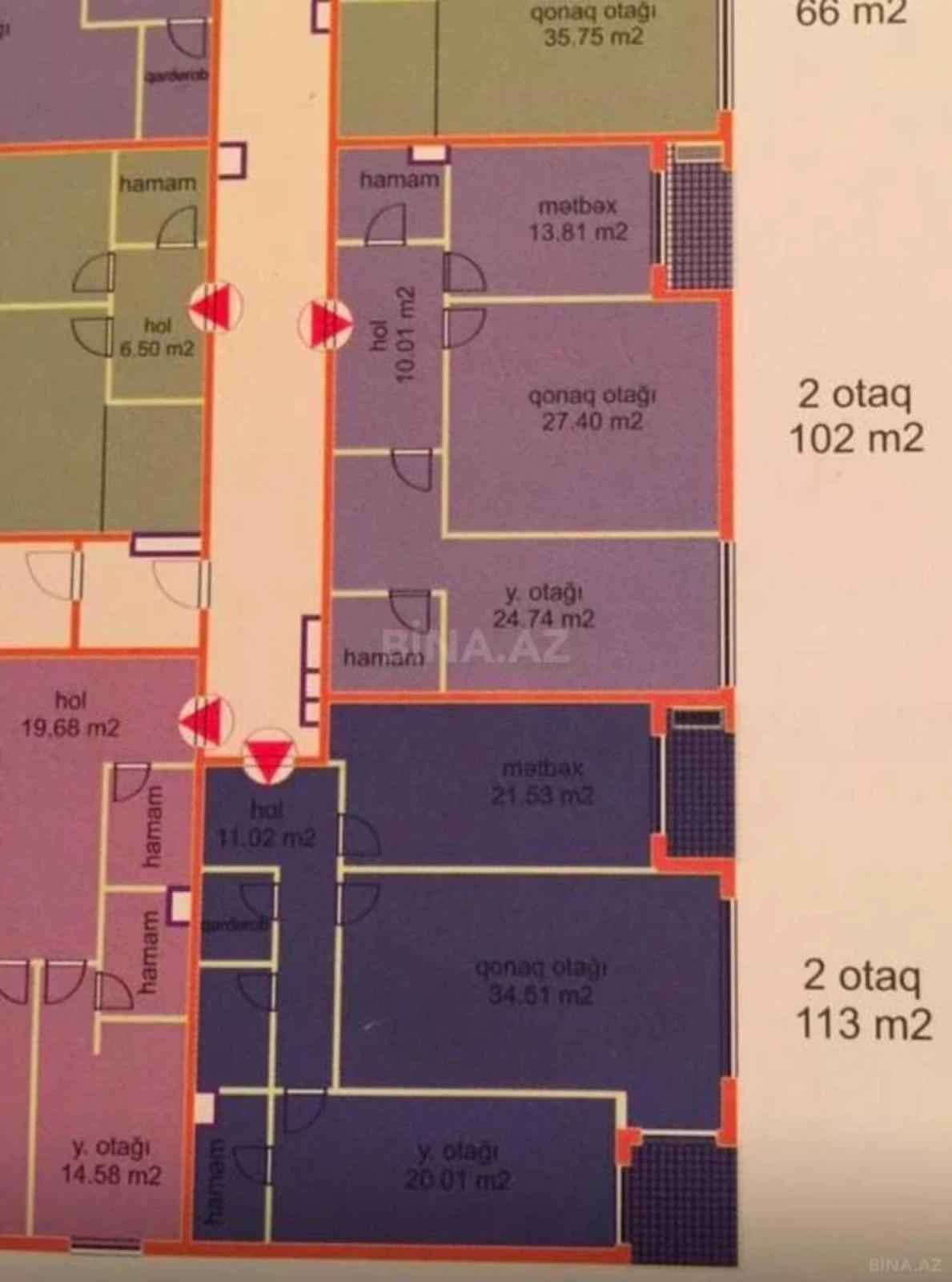 Satılır 3 otaqlı mənzil 115 m²