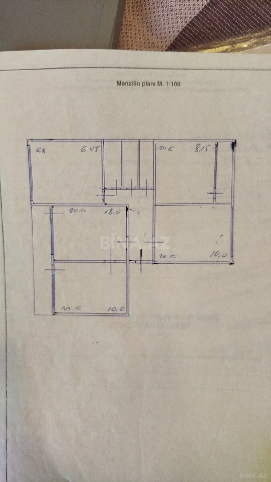 Satılır 4 otaqlı mənzil 75 m²