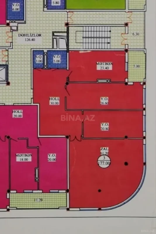 Satılır 3 otaqlı mənzil 177 m²