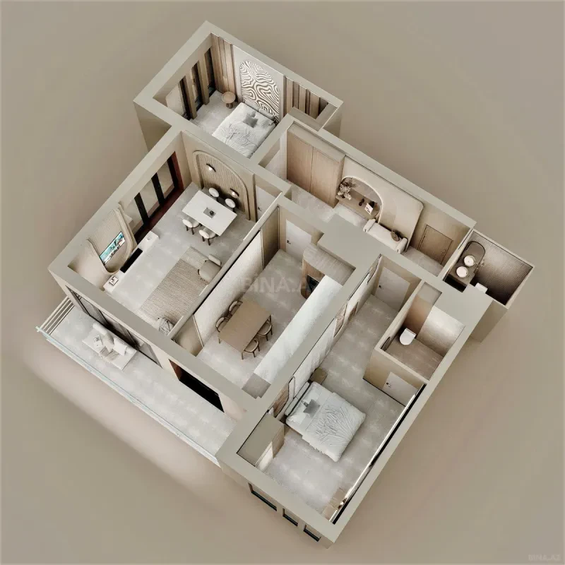 Satılır 3 otaqlı mənzil 108.4 m²