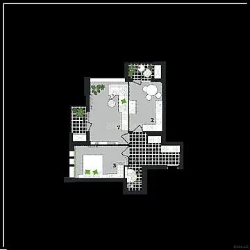 Satılır 2 otaqlı mənzil 82.6 m² — Gəncə 2 otaq 82.60 m²