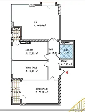 Satılır 3 otaqlı mənzil 147 m² — Bakı, Nərimanov 3 otaq 147.00 m²