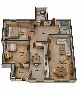 Satılır 3 otaqlı mənzil 112 m² — Bakı, Nərimanov 3 otaq 112.00 m²