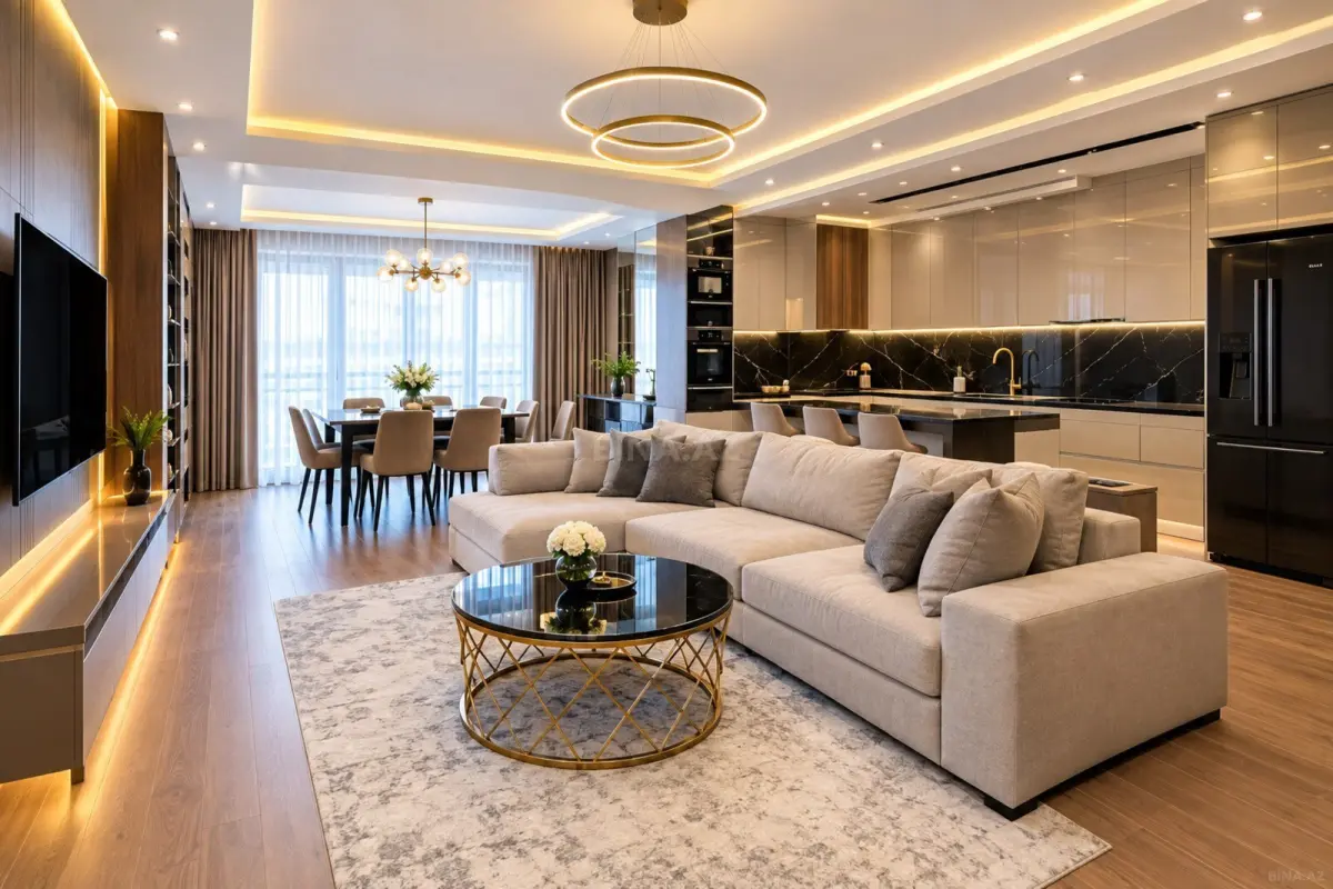 Kirayə verilir 4 otaqlı mənzil 205 m²
