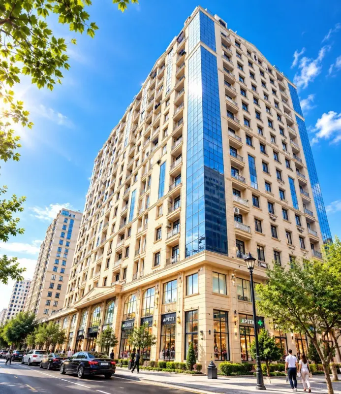Satılır 1 otaqlı mənzil 68 m²
