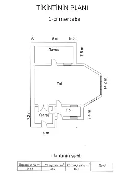 Satılır 7 otaqlı həyət evi 156 m² — Bakı, Binə 7 otaq 156.00 m²