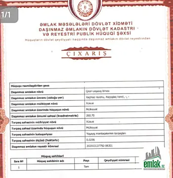 Satılır 2 otaqlı obyekt 260 m²