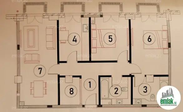 Satılır 3 otaqlı yeni tikili 96 m²
