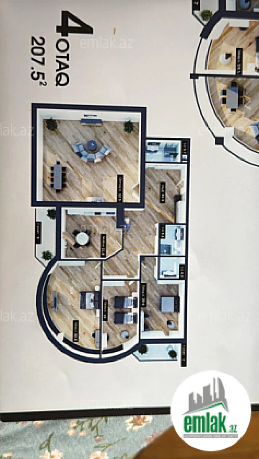 Satılır 4 otaqlı yeni tikili 210 m²