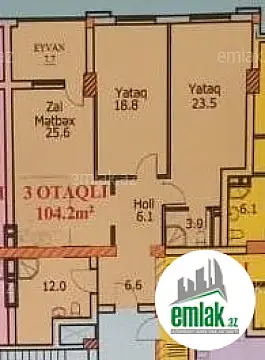 Satılır 3 otaqlı yeni tikili 105 m²