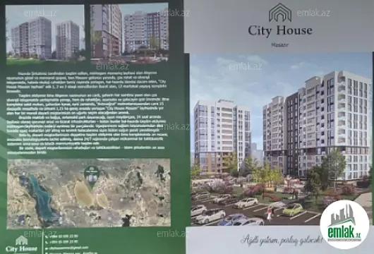 Satılır 1 otaqlı yeni tikili 48 m² — Bakı 1 otaq 48.00 m²