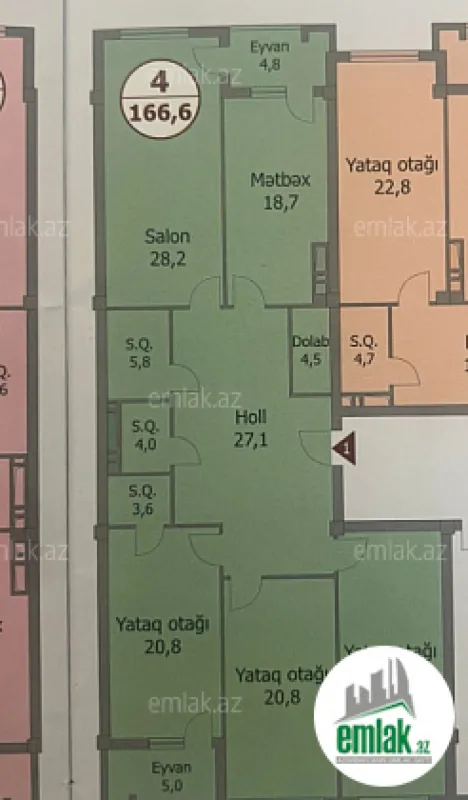 Satılır 4 otaqlı yeni tikili 167 m²