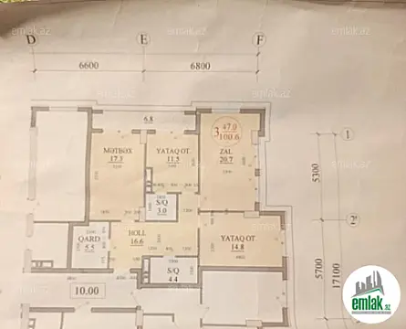 Satılır 3 otaqlı yeni tikili 100.6 m²