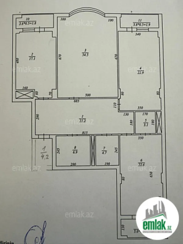 Satılır 3 otaqlı yeni tikili 155 m²