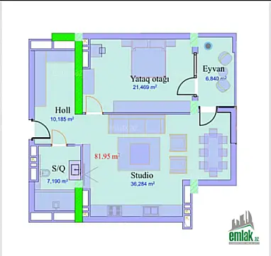 Satılır 2 otaqlı yeni tikili 82 m²