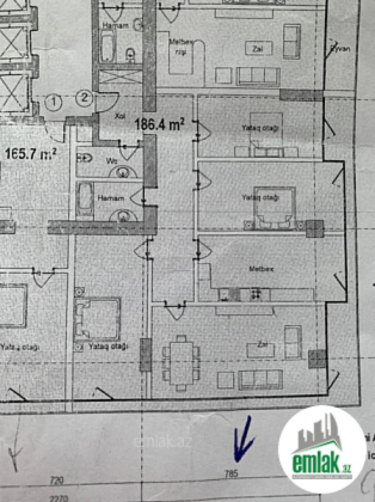 Satılır 4 otaqlı yeni tikili 186 m²