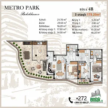 Satılır 3 otaqlı yeni tikili 178.2 m²