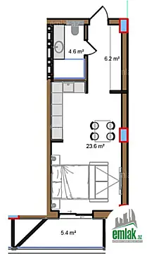 Satılır 1 otaqlı yeni tikili 49.9 m²