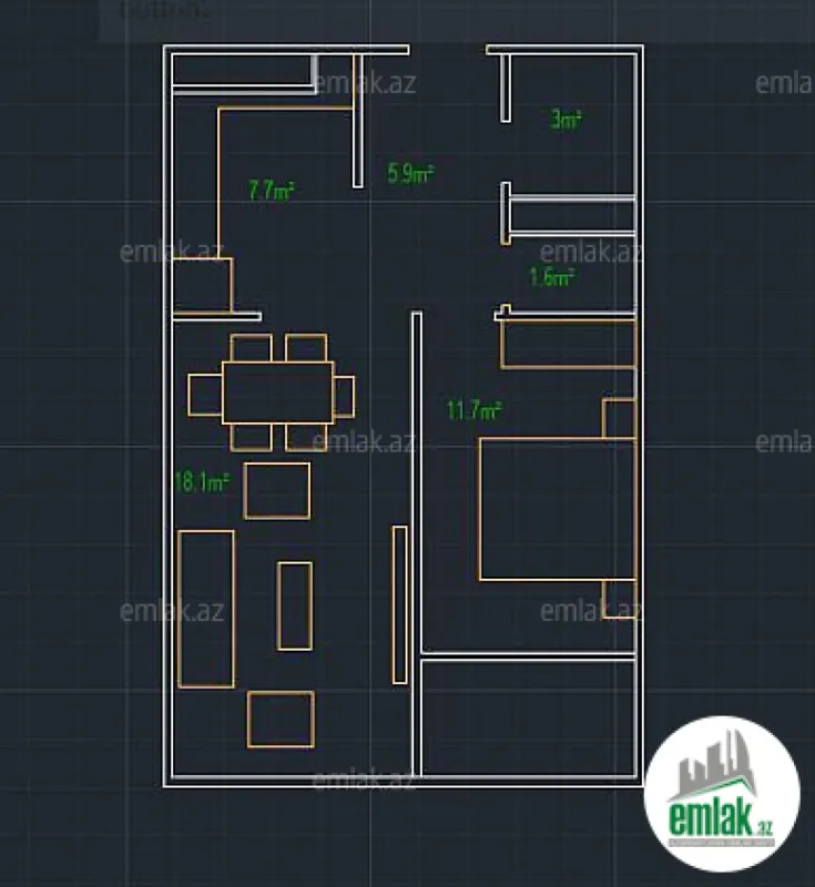Satılır 2 otaqlı yeni tikili 57 m²