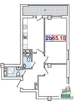 Satılır 2 otaqlı yeni tikili 65.1 m²