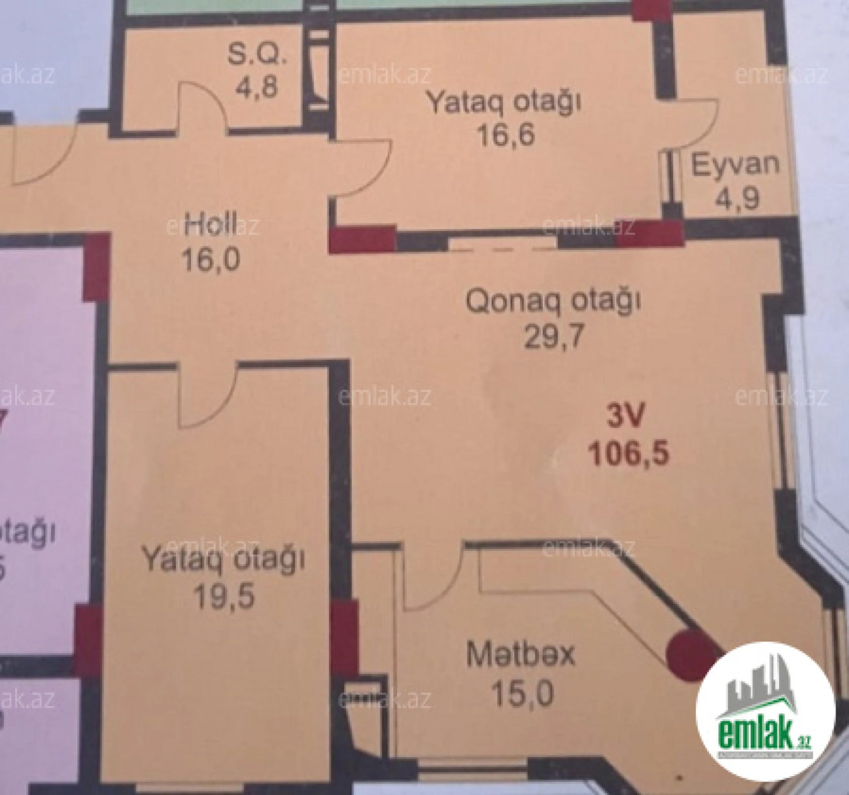 Satılır 3 otaqlı yeni tikili 107 m²