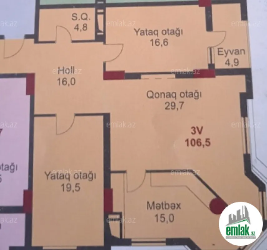 Satılır 3 otaqlı yeni tikili 107 m²