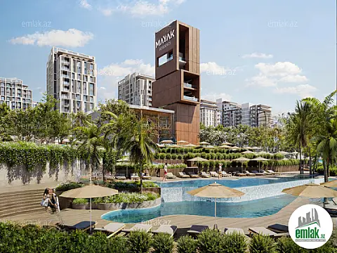 Satılır 1 otaqlı yeni tikili 53.9 m²