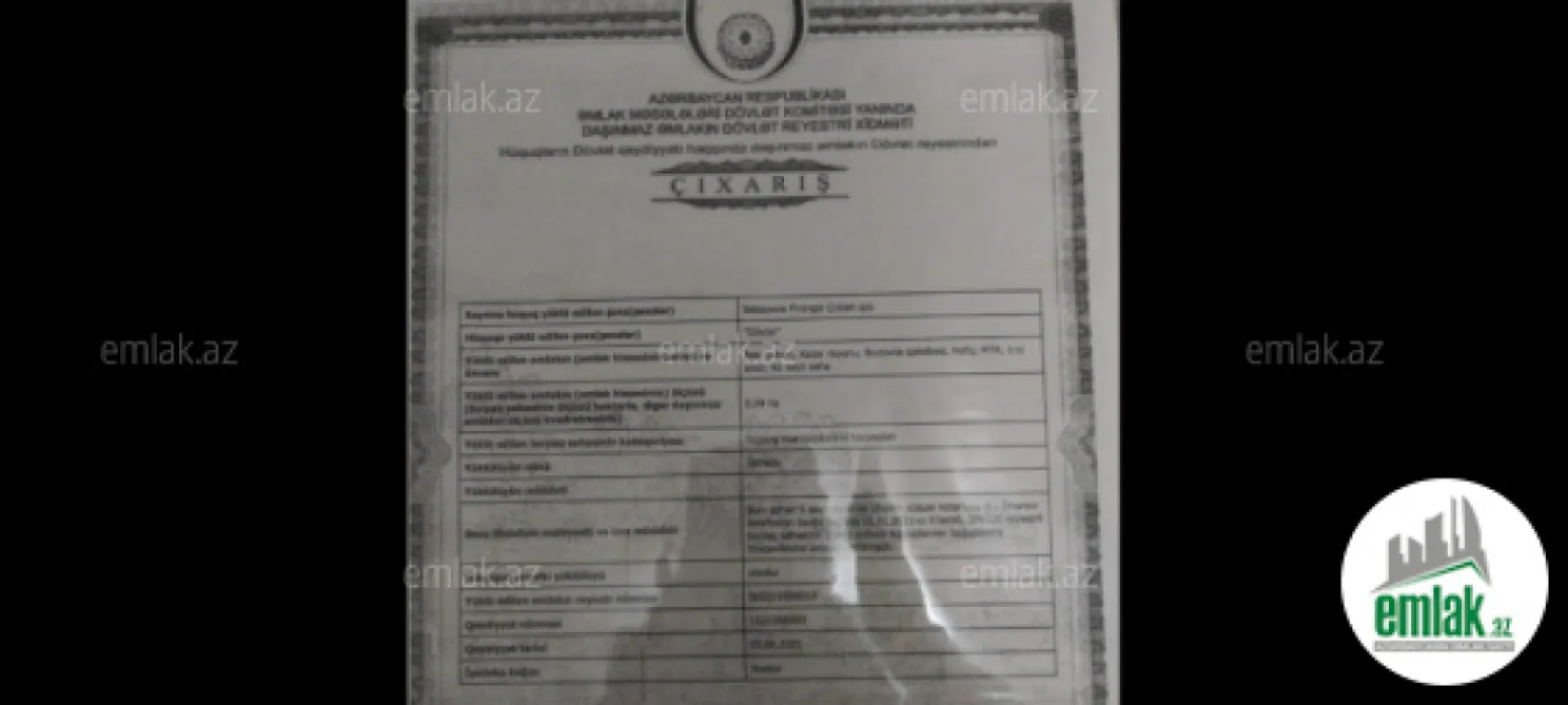 Satılır torpaq sahəsi 4 m²